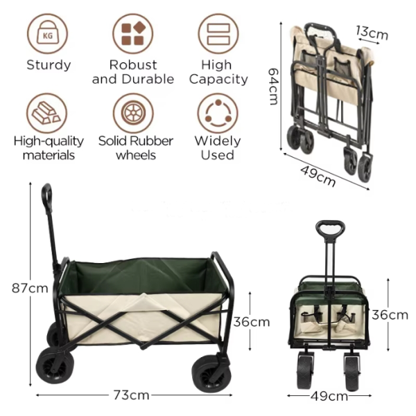 Foldable Wagon Cart Camping Stroller-01 - Image 4