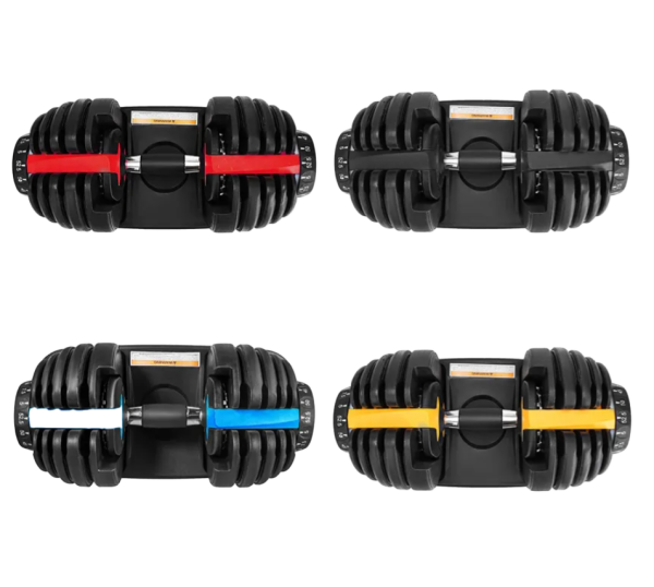 52.5lbs Adjustable Dumbbell Weights Fitness Equipment Rubber+Cast Iron-11