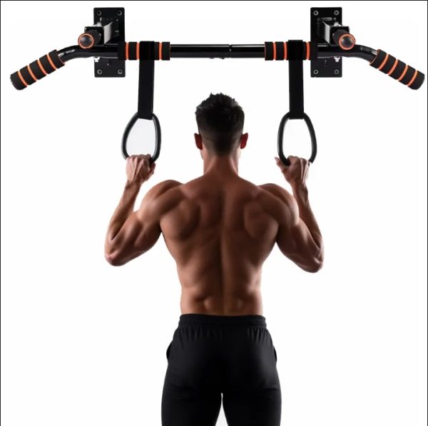 Fitness Dull Polish Horizontal Bar Wall Mount Pull up Bar-CR8624 - Image 3